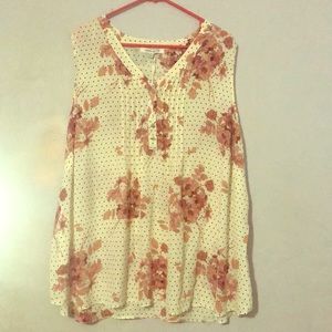 NWT Rose + Olive 3x Women’s Top Floral Polka Dot